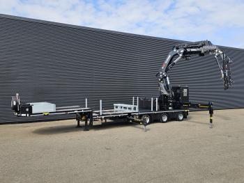 Broshuis 3ABSD / EXTENADABLE / HIAB 95 tm + JIB / ELECTRIC CRANE / KRAN